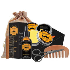 Beard Growth Kit Barbe Hair Growth Enhancer Set Beard Nourishing Growth Essential Oil Facial Beard Care with Beard Growth Roller