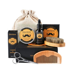 4 Pcs/Set Men Beard Growth Kit Hair Growth Enhancer Thicker Oil Nourishing Leave-in Conditioner Beard Grow Set with Comb