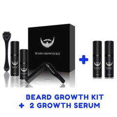 4 Pcs/Set Men Beard Growth Kit Hair Growth Enhancer Thicker Oil Nourishing Leave-in Conditioner Beard Grow Set with Comb