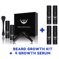 4 Pcs/Set Men Beard Growth Kit Hair Growth Enhancer Thicker Oil Nourishing Leave-in Conditioner Beard Grow Set with Comb